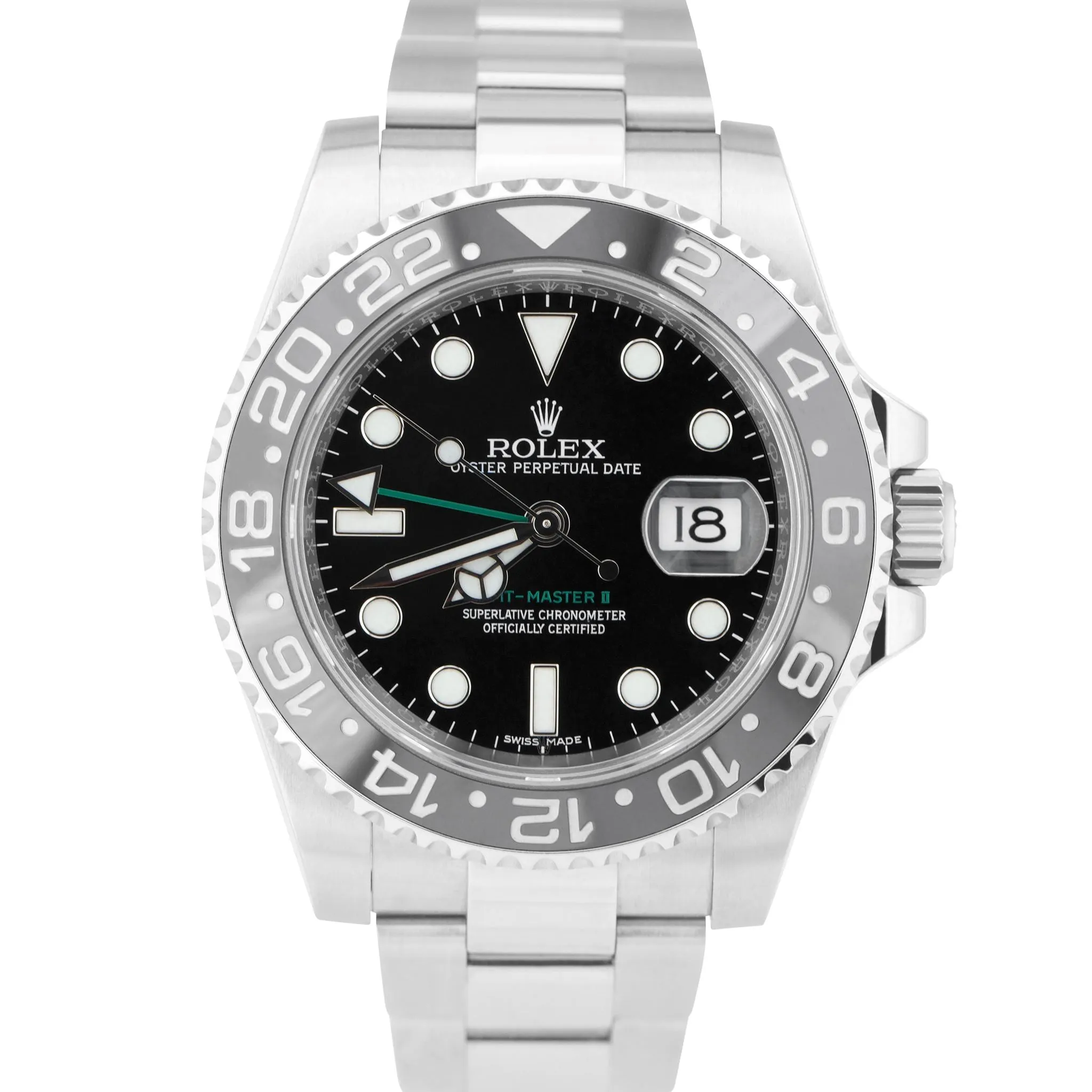 2016 Rolex GMT-Master II Black 40mm Ceramic Stainless Steel Watch 116710 B P