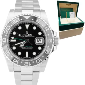 2016 Rolex GMT-Master II Black 40mm Ceramic Stainless Steel Watch 116710 B P