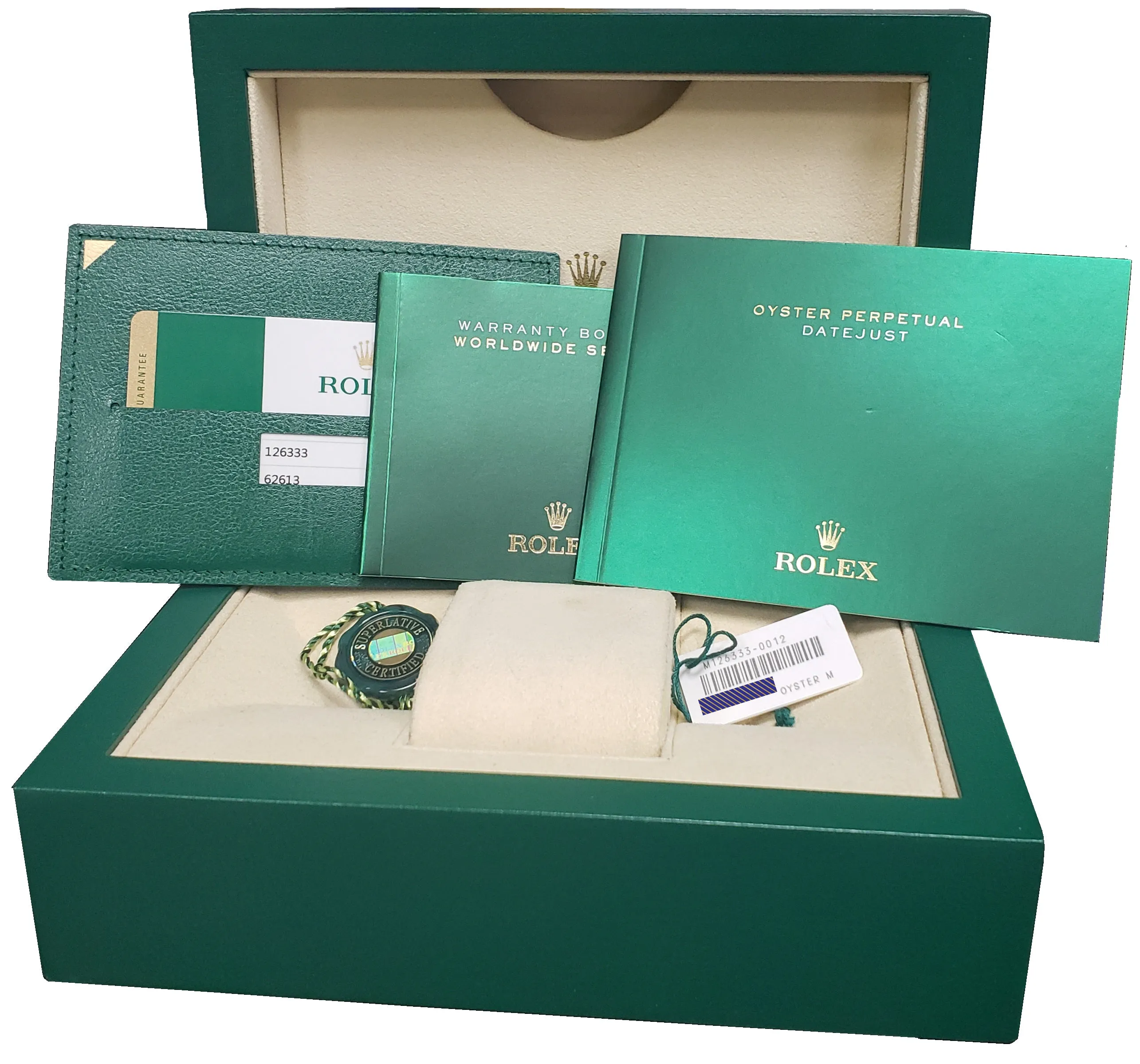 2017 BOX PAPERS Rolex DateJust 41 126333 Champagne Two-Tone 41mm Jubilee Watch