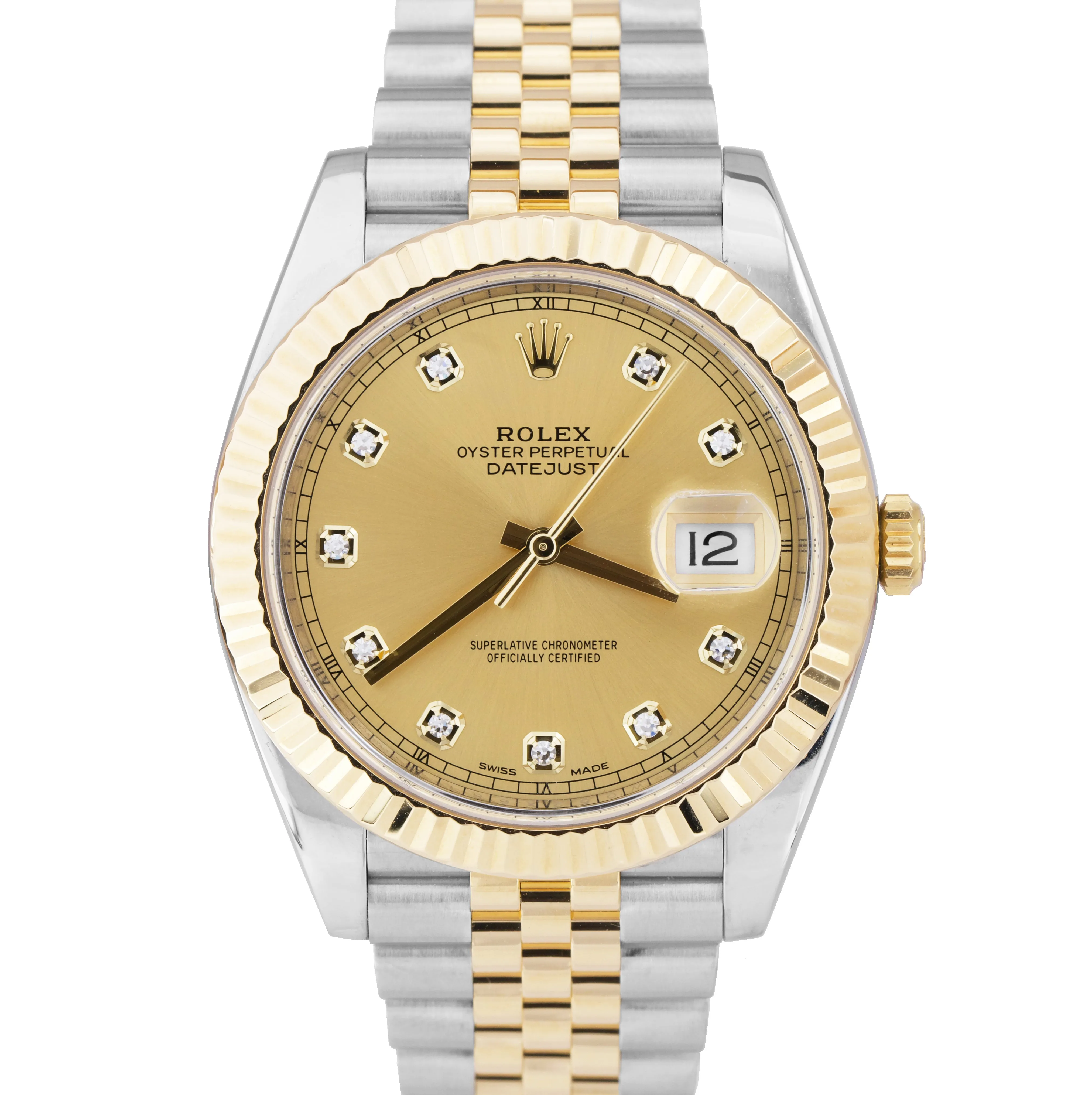 2017 BOX PAPERS Rolex DateJust 41 126333 Champagne Two-Tone 41mm Jubilee Watch