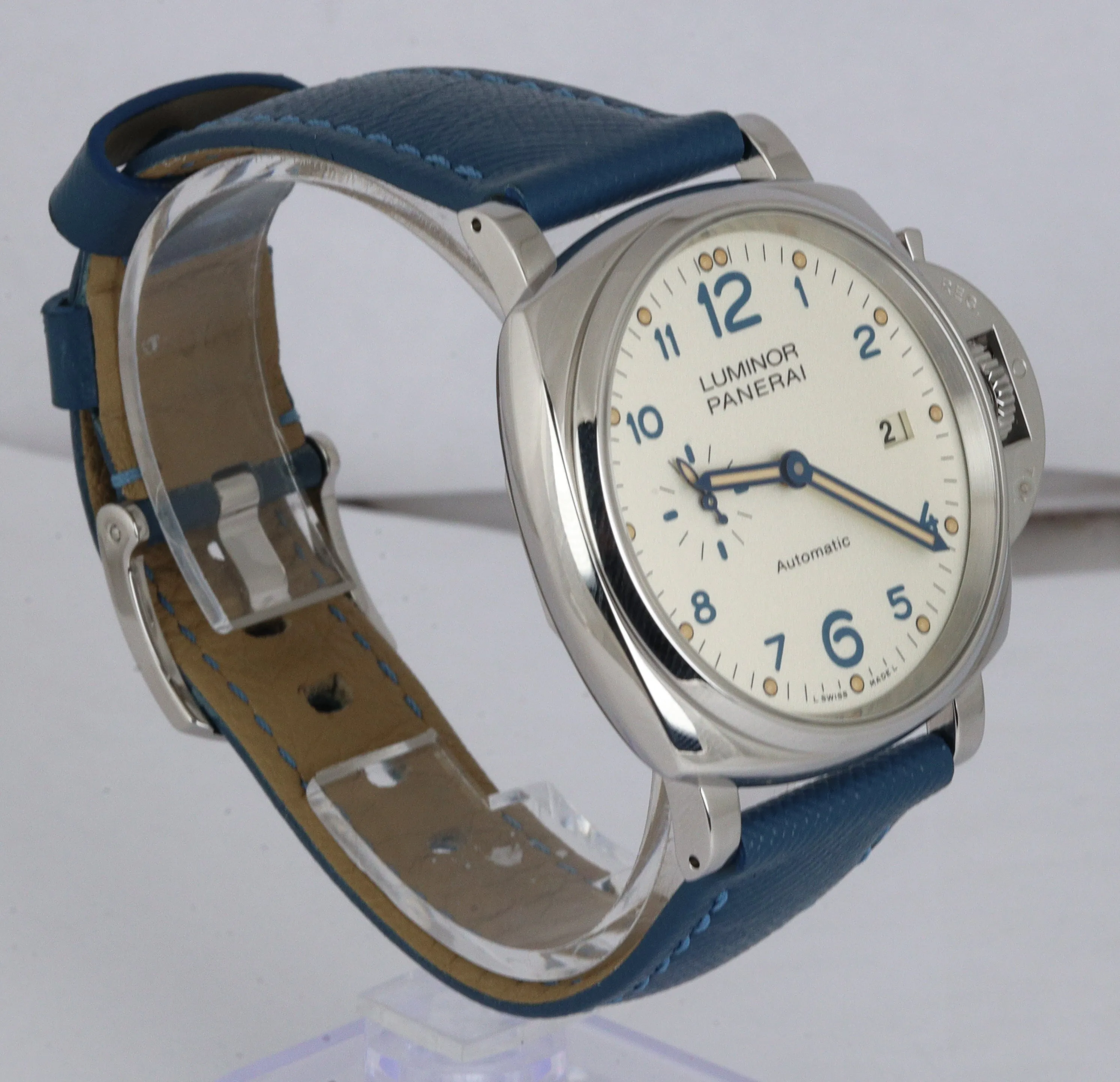 2018 MINT Panerai Luminor Due PAM00906 Stainless Blue 42mm Auto Watch PAM 906