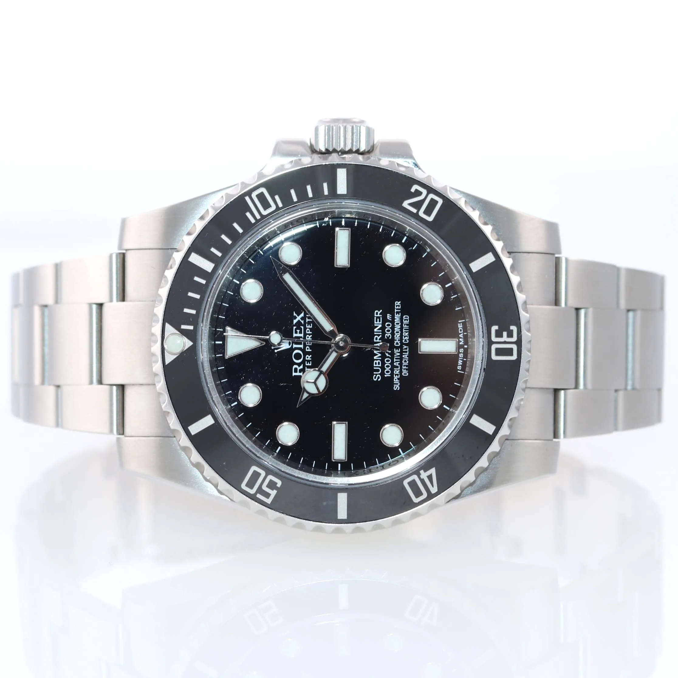 2018 PAPERS MINT Rolex Submariner No-Date 114060 Steel Black Ceramic Watch Box