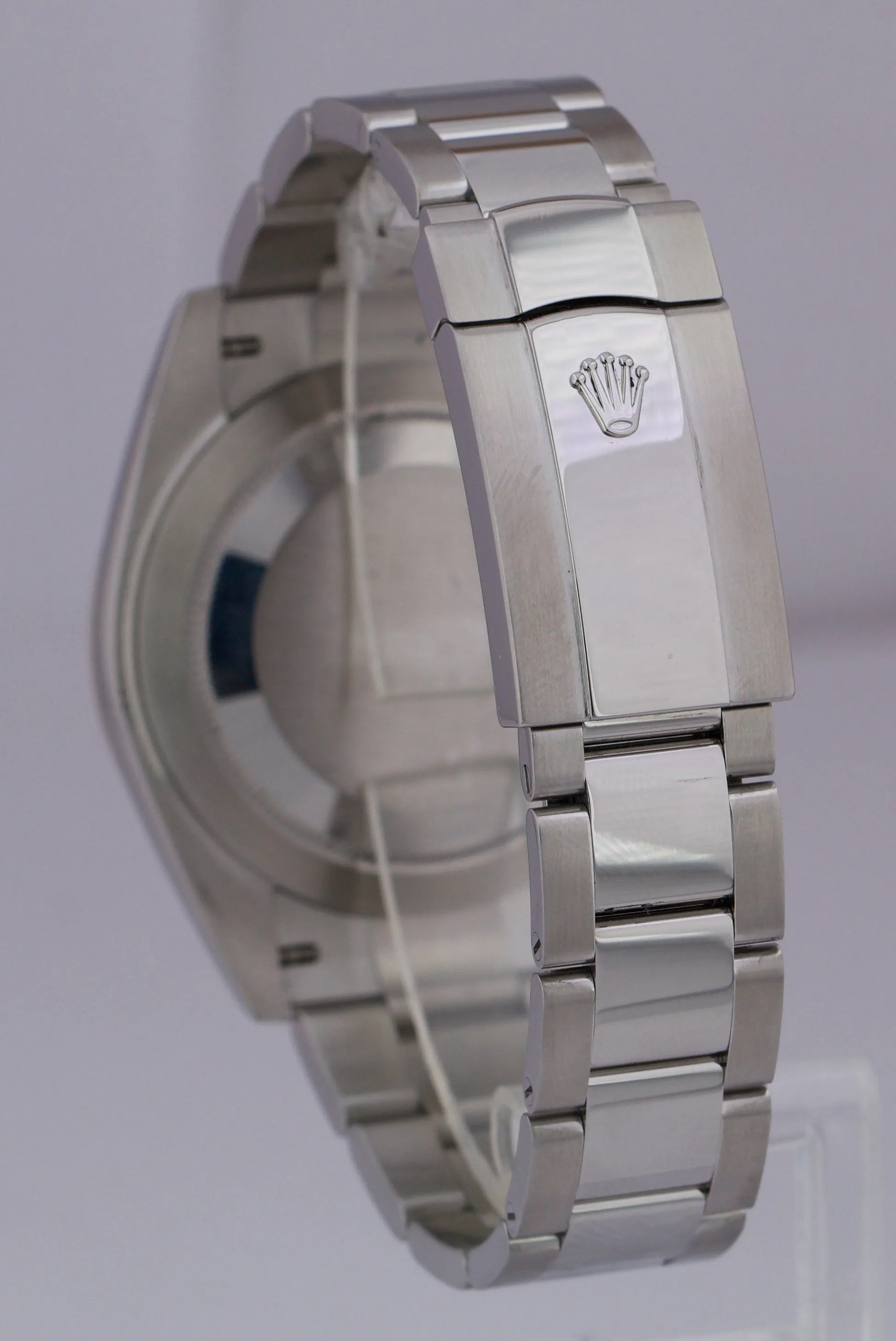 2018 Rolex DateJust 41 Blue Stainless Steel 18K WG Fluted Oyster Watch 126334