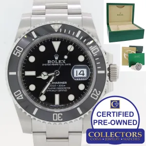 2019 MINT Rolex Submariner Date 116610 LN Steel 40mm Black Dive Ceramic Watch