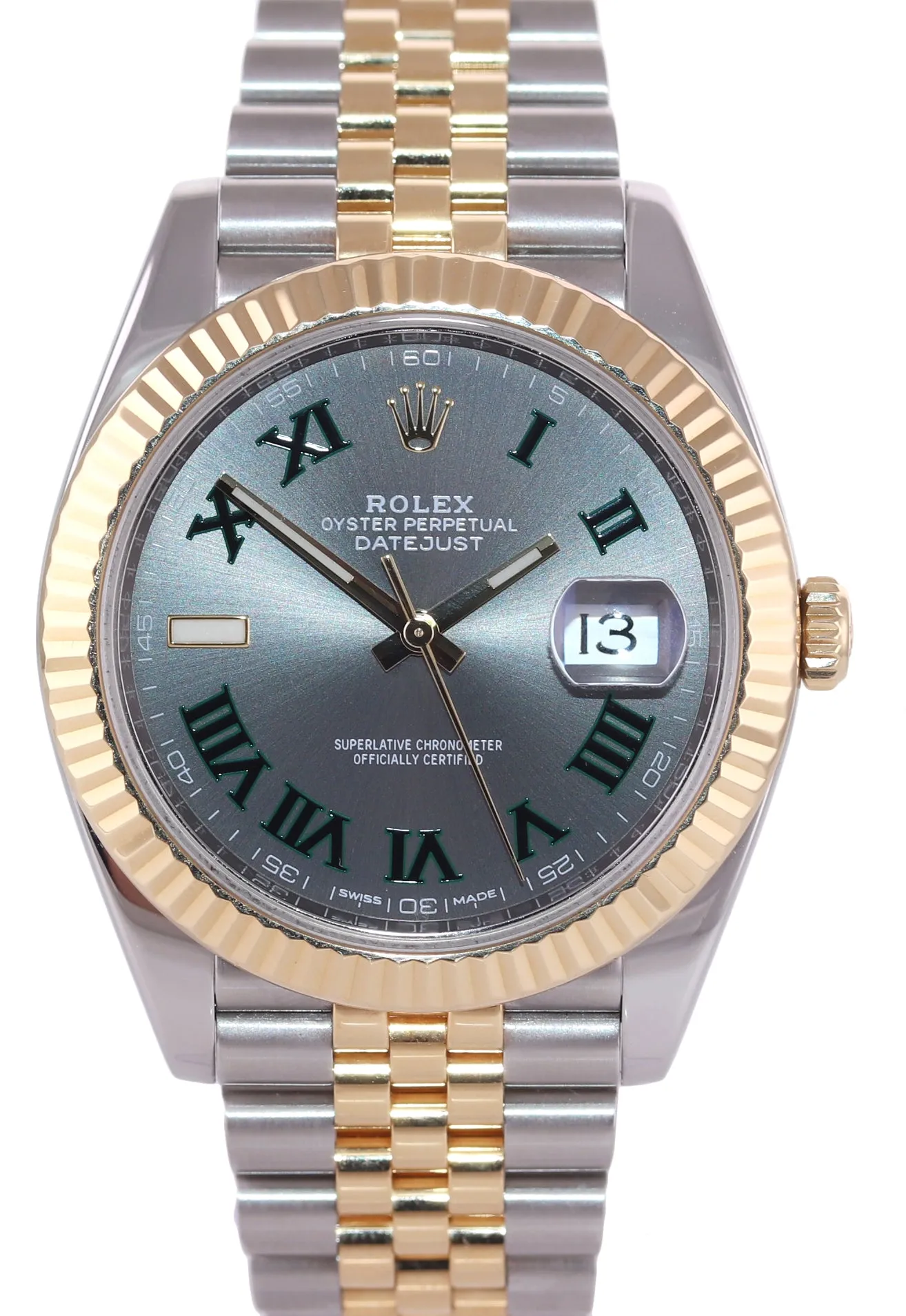 2019 PAPERS Rolex DateJust 41 126333 Two Tone Gold Wimbledon Jubilee Watch Box