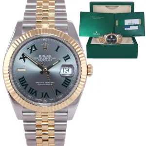 2019 PAPERS Rolex DateJust 41 126333 Two Tone Gold Wimbledon Jubilee Watch Box
