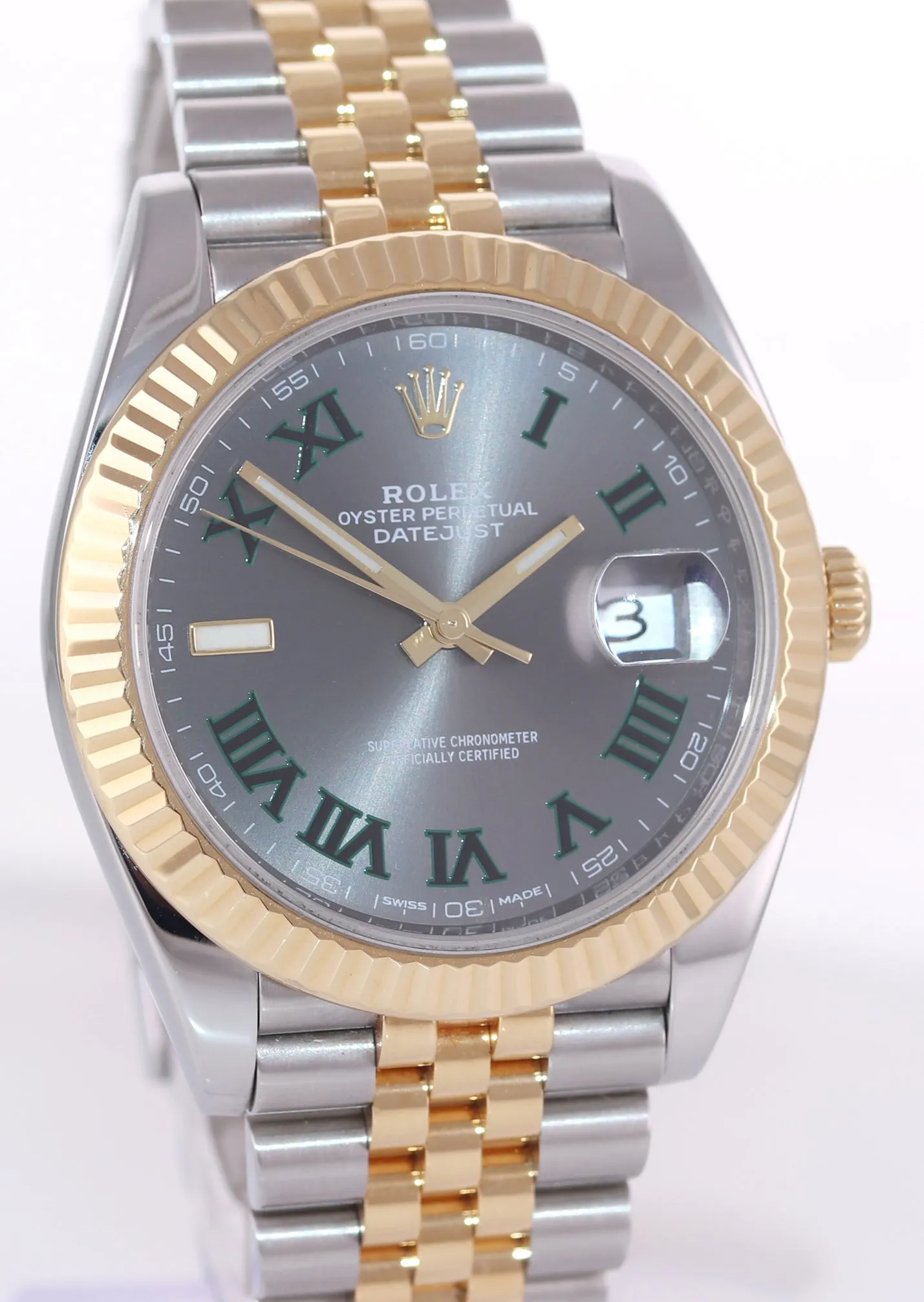 2019 PAPERS Rolex DateJust 41 126333 Two Tone Gold Wimbledon Jubilee Watch Box