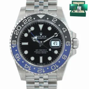 2019 PAPERS Rolex GMT Master Batman Black Blue Jubilee Ceramic 126710 Watch
