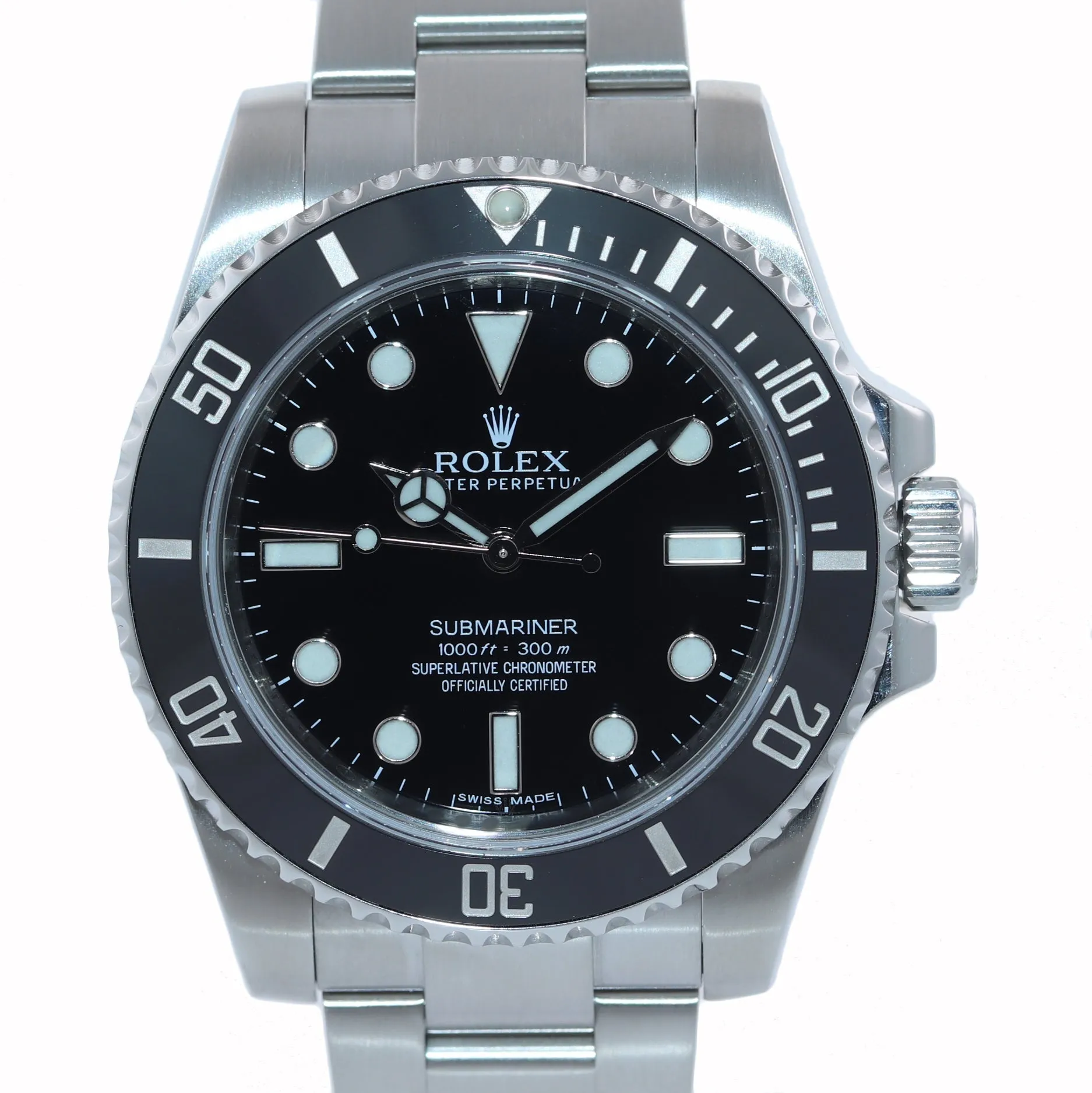 2019 Rolex Submariner No-Date 114060 Steel Black Ceramic 40mm Watch Box