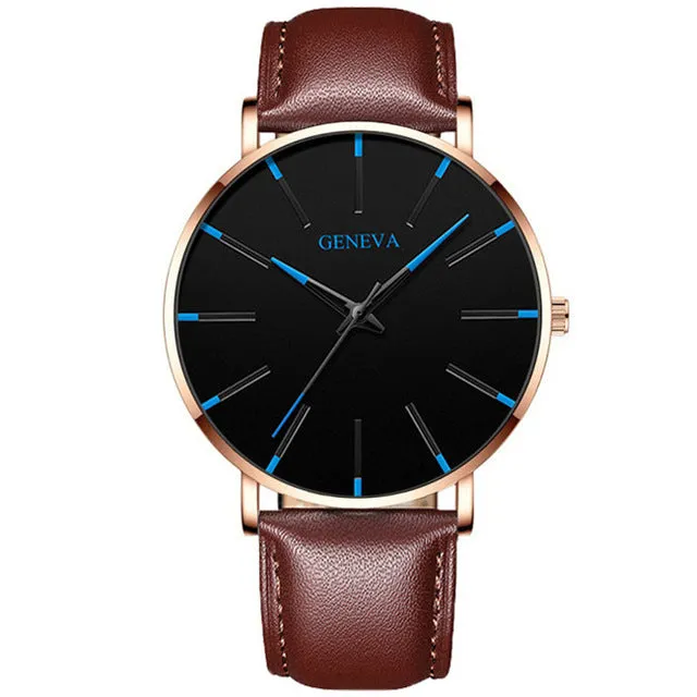 2020 Minimalist Men's Fashion Ultra Thin Watch
