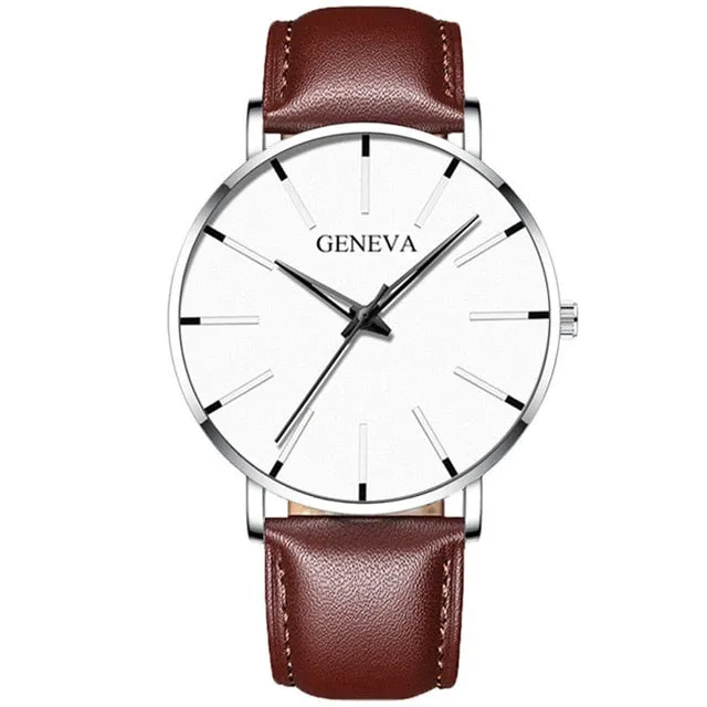 2020 Minimalist Men's Fashion Ultra Thin Watch