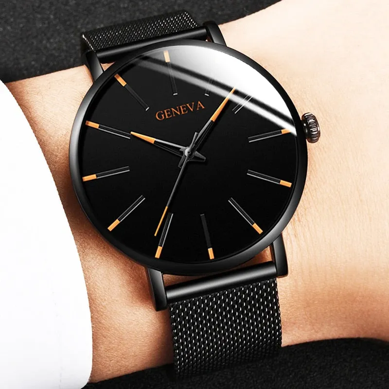 2020 Minimalist Men's Fashion Ultra Thin Watch