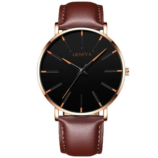2020 Minimalist Men's Fashion Ultra Thin Watch