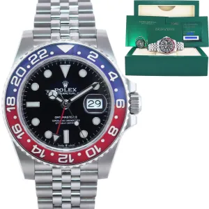 2020 NEW PAPERS Rolex 126710 GMT Master PEPSI Blue Ceramic Jubilee Watch Box