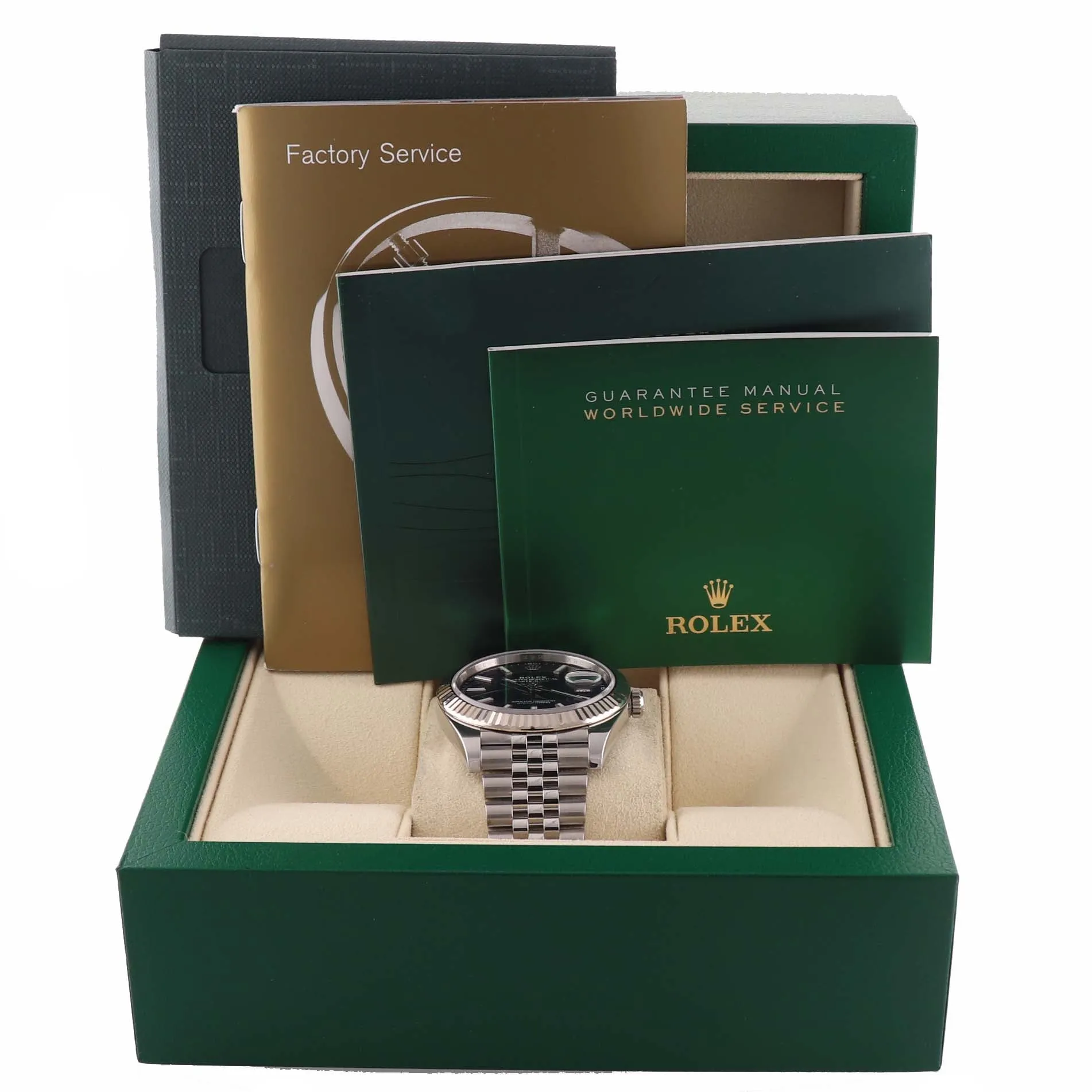 2020 NEW PAPERS Rolex DateJust 41 Blue Stick 126334 Steel Gold Jubilee Watch Box