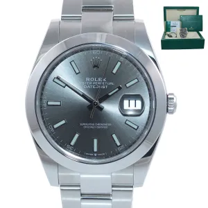 2020 PAPERS Rolex DateJust 41 Steel 126300 Dark Rhodium Oyster 41mm Watch Box