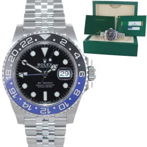 2020 PAPERS Rolex GMT Master Batman Black Blue Jubilee Ceramic 126710 Watch