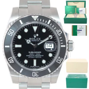 2020 PAPERS Rolex Submariner 116610 Steel Black Ceramic 40mm Watch Box