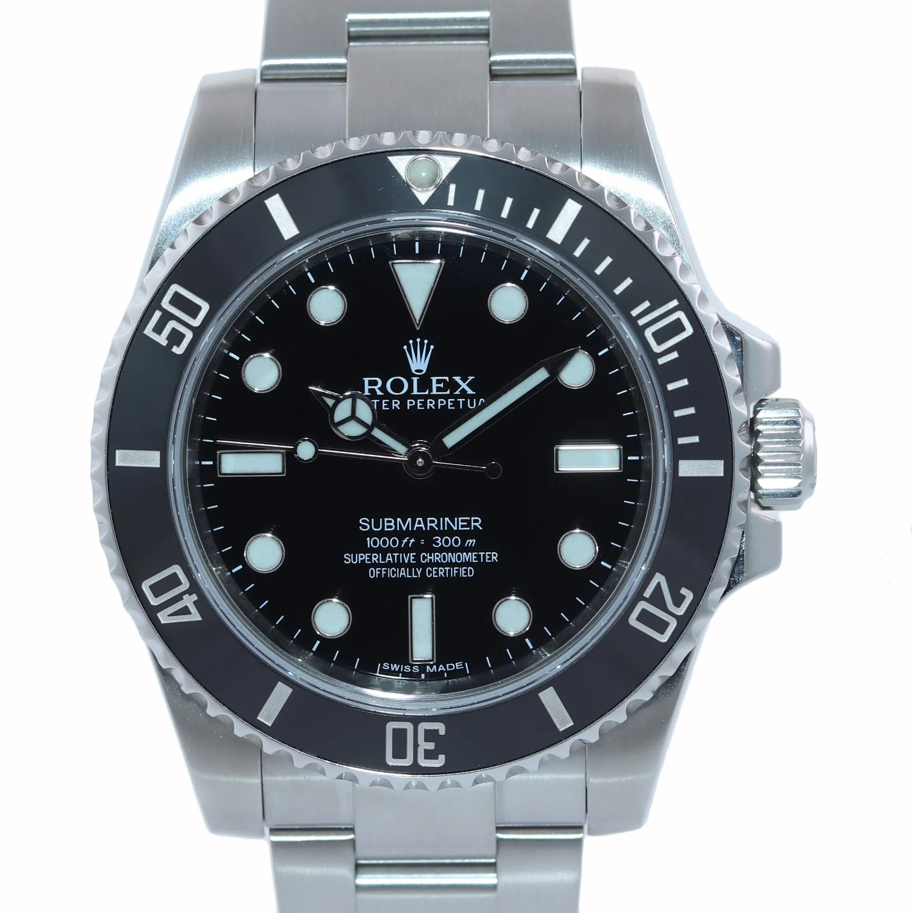 2020 Rolex Submariner No-Date 114060 Steel Black Ceramic Dive 40mm Watch Box
