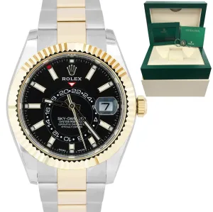 2021 NEW Rolex Sky-Dweller 326933 Black 18K Two Tone Gold Stainless 42mm Watch