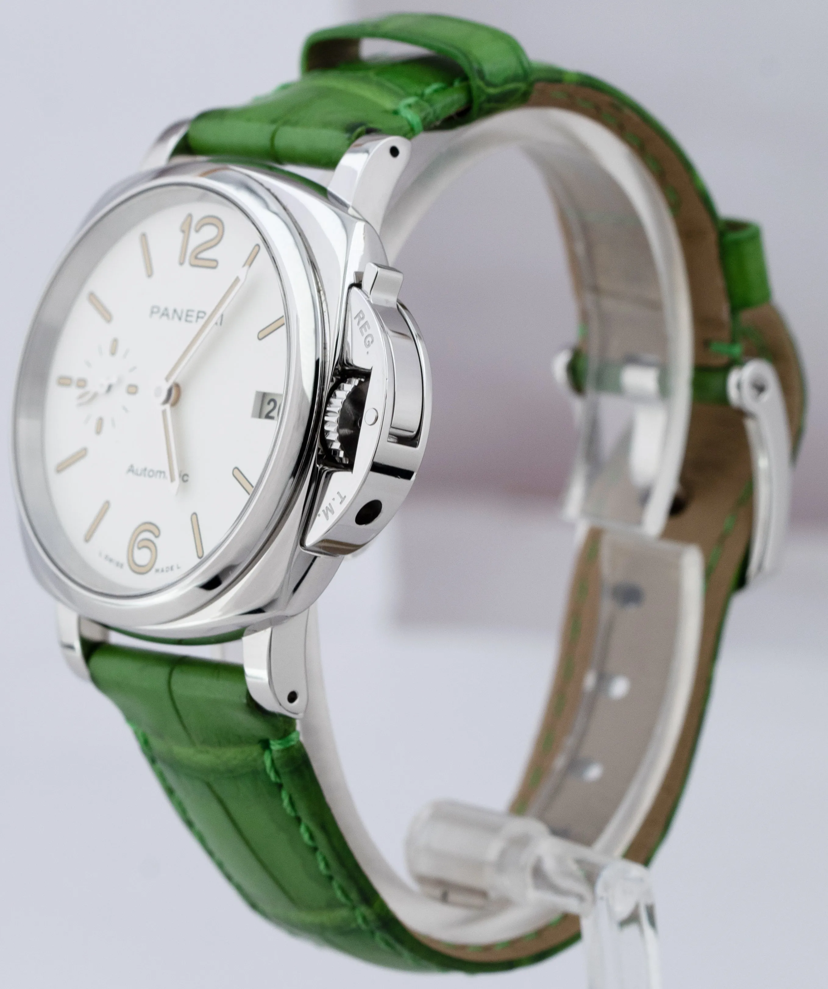 2021 Panerai Luminor Due PAM 1043 Date Stainless 38mm Automatic Watch PAM01043