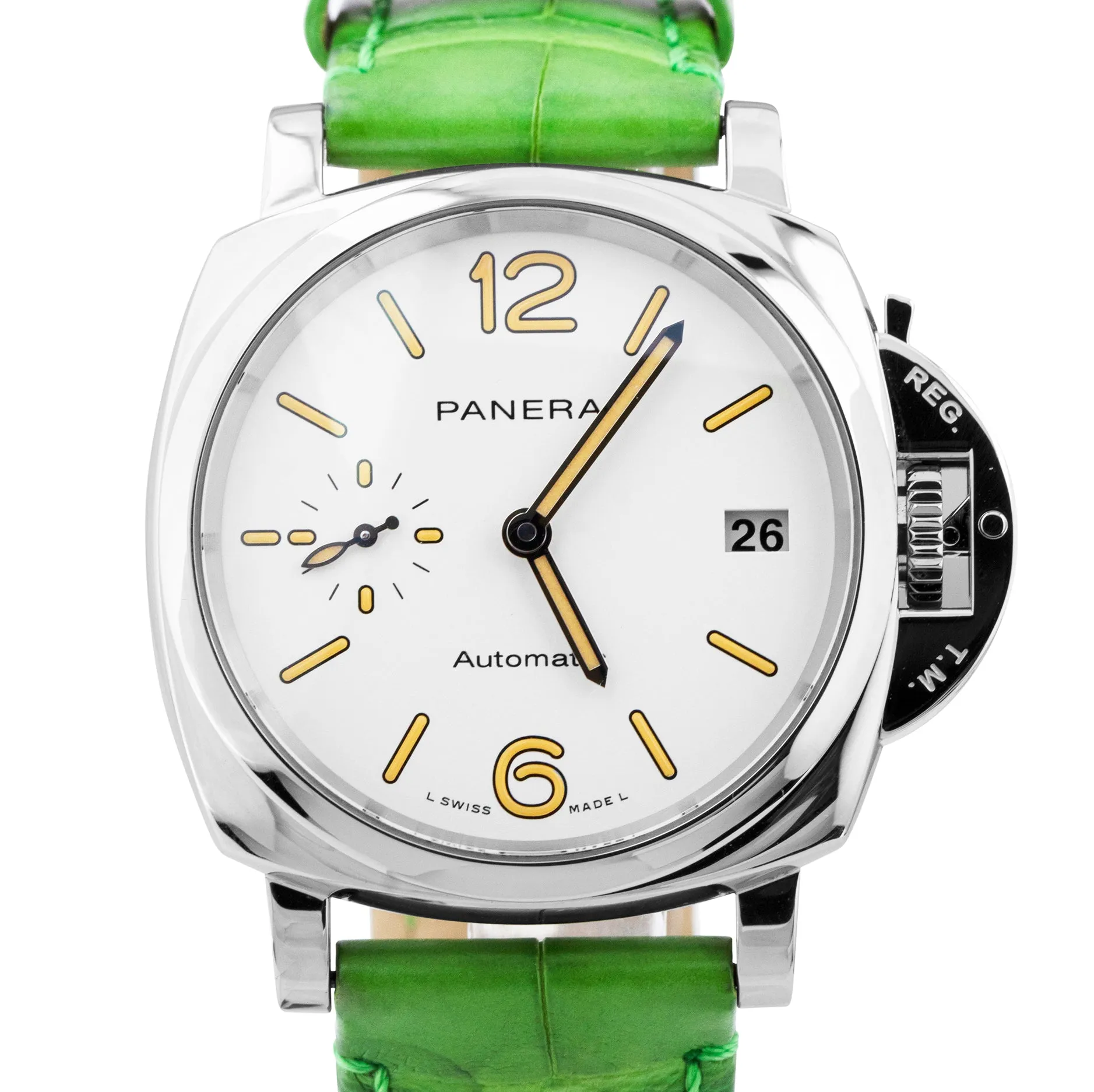 2021 Panerai Luminor Due PAM 1043 Date Stainless 38mm Automatic Watch PAM01043