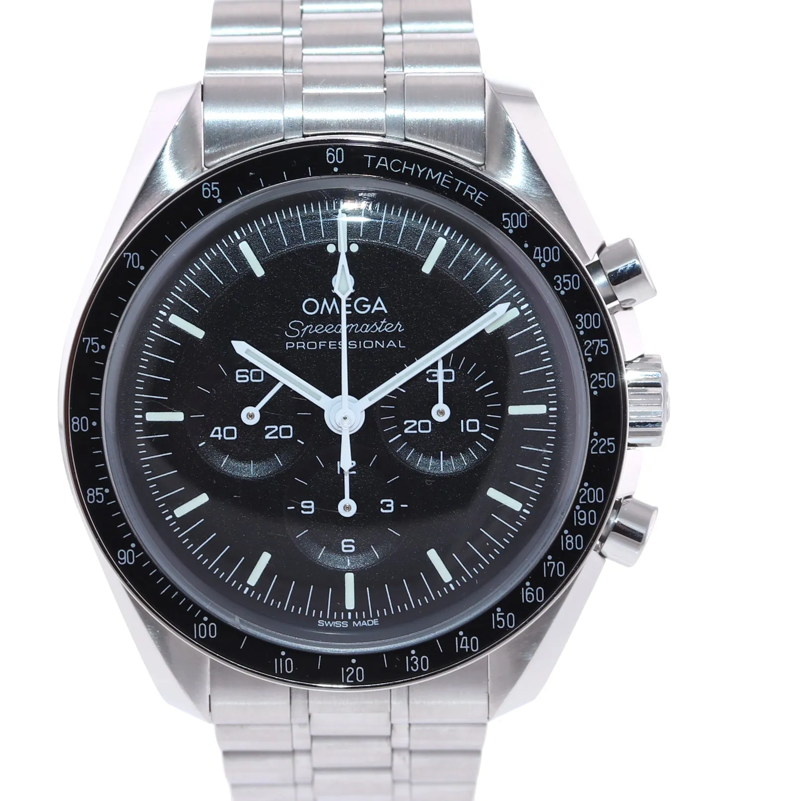 2021 PAPERS NEW Omega Speedmaster 310.30.42.50.01.001 Hesalite Steel 42mm Watch