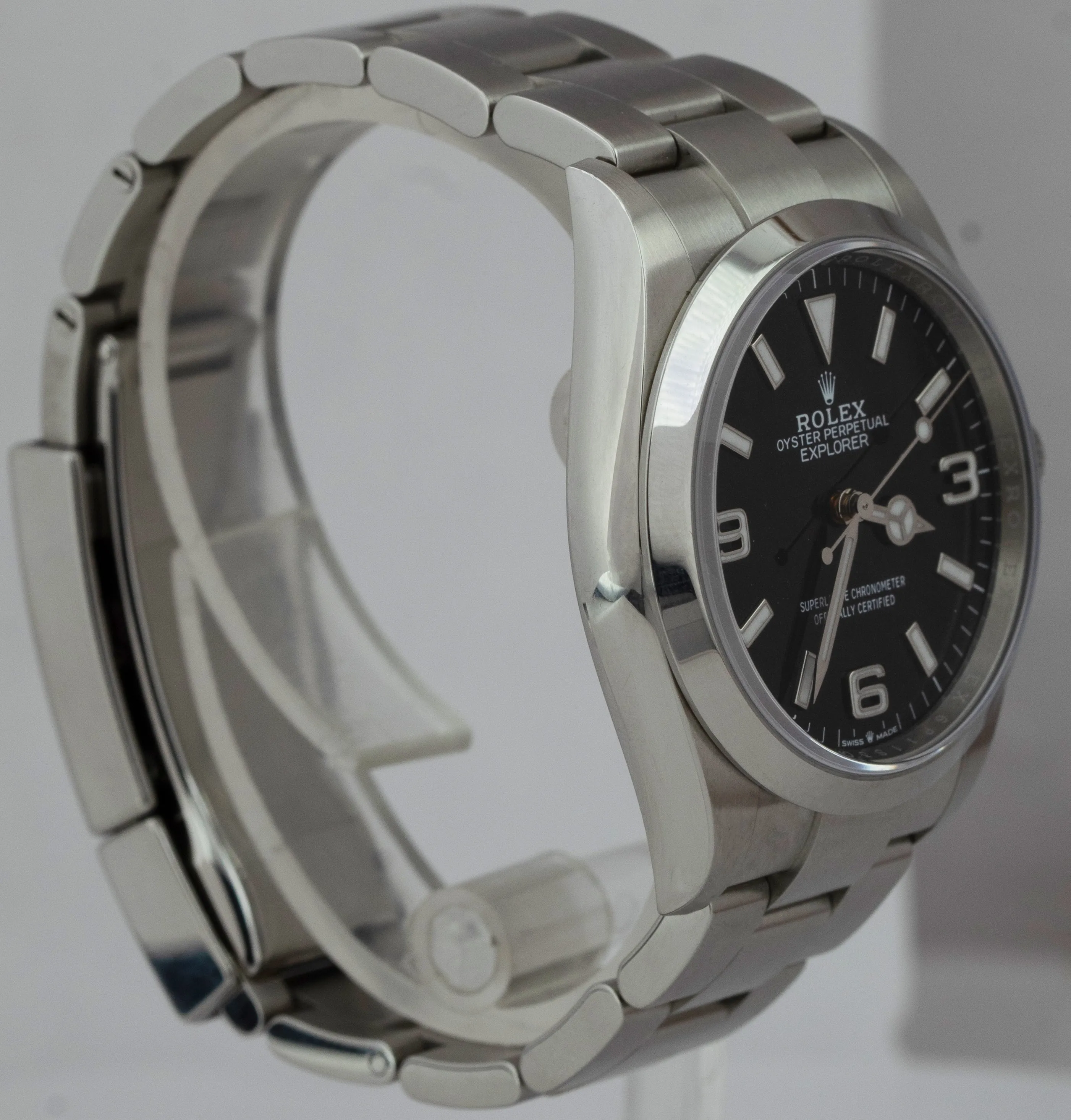 2021 Rolex Explorer I Black 36mm Stainless Steel Oyster Watch 124270 BOX PAPERS