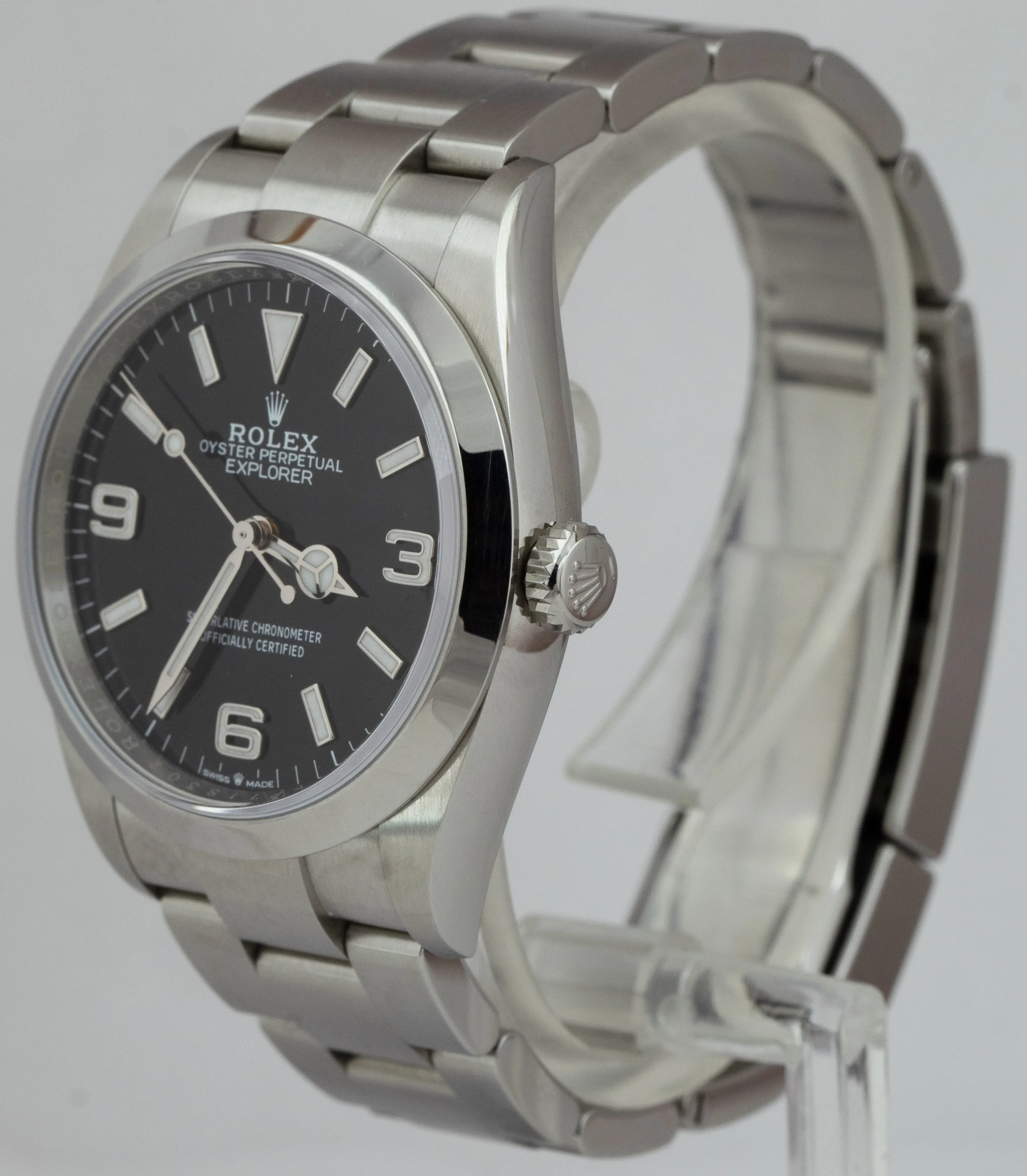 2021 Rolex Explorer I Black 36mm Stainless Steel Oyster Watch 124270 BOX PAPERS