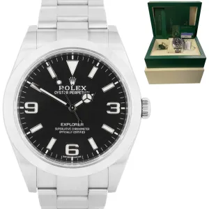 2021 UNPOLISHED Rolex Explorer I NEW CARD Black FULL LUME MK2 39mm 214270 Watch