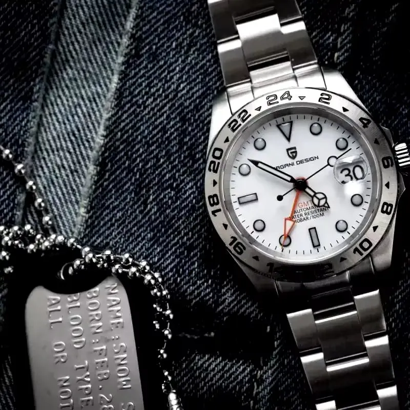 2024 New  NH34 GMT Automatic Mechanical Watches Men Sports Diving Swim Stainless Steel Waterproof Reloj Hombre