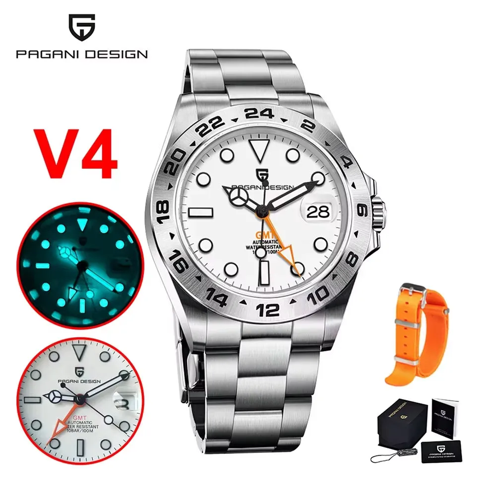 2024 New  NH34 GMT Automatic Mechanical Watches Men Sports Diving Swim Stainless Steel Waterproof Reloj Hombre