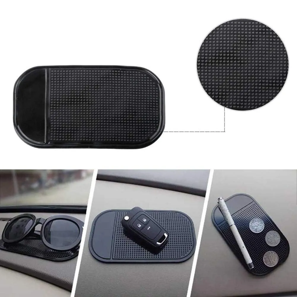 4Pack Magic Car Grip Pad Non Slip Sticky Car Dashboard Adhesive Cell Phone Mount Anti Slide Holder Mat For Miscellaneous Equipment