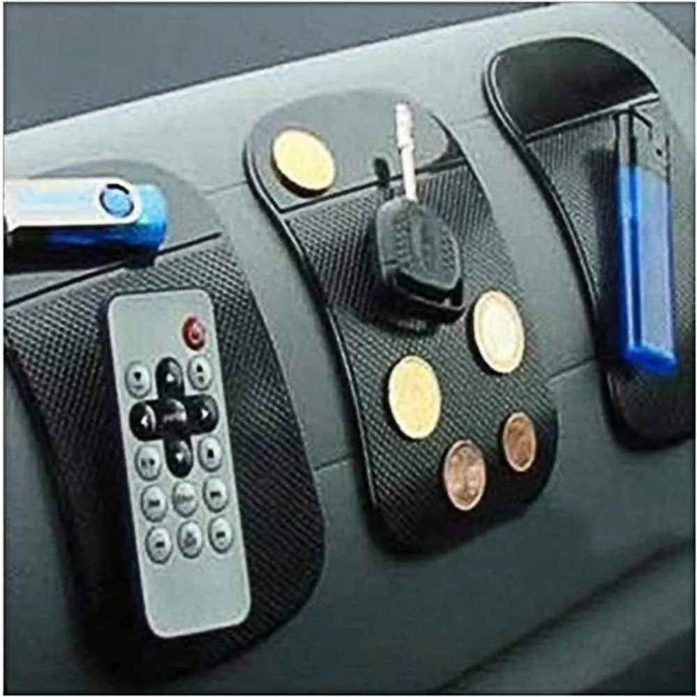 4Pack Magic Car Grip Pad Non Slip Sticky Car Dashboard Adhesive Cell Phone Mount Anti Slide Holder Mat For Miscellaneous Equipment