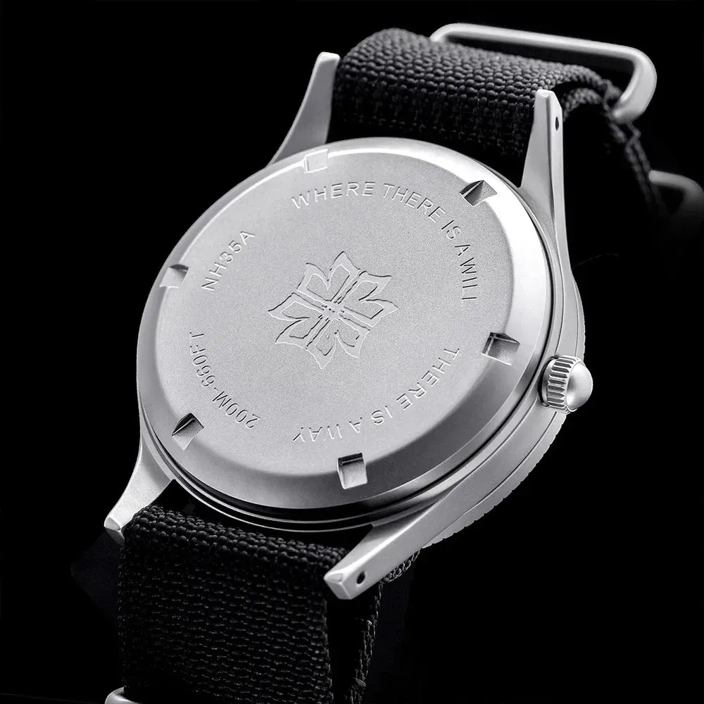 50-Fathoms Watch Vintage NH35 Automatic Movement Mechanical Dive Watches K9 Mineral Crystal 200M Watchproof Watch Reloj