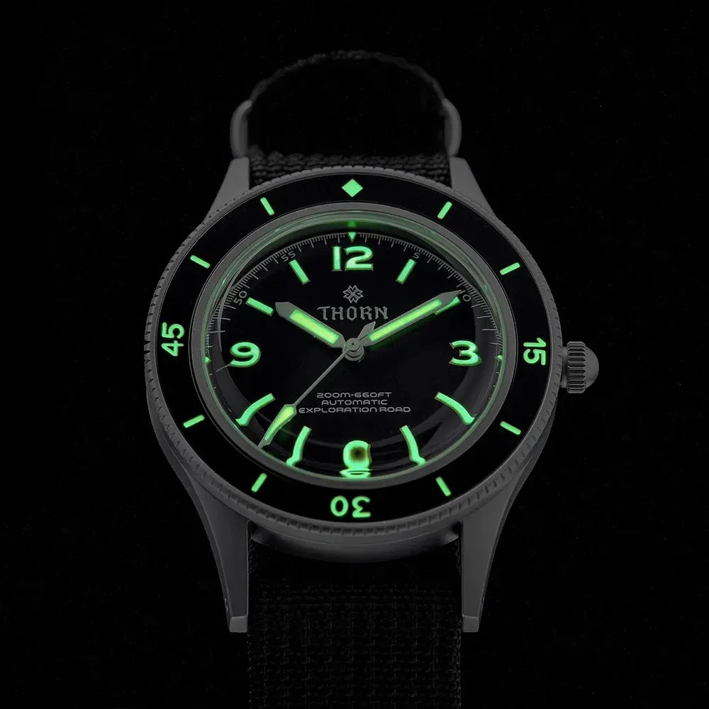 50-Fathoms Watch Vintage NH35 Automatic Movement Mechanical Dive Watches K9 Mineral Crystal 200M Watchproof Watch Reloj