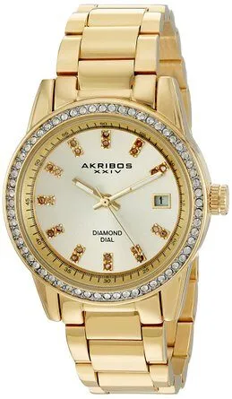 Akribos Xxiv Lumin Gold Dial Ladies Watch AK928YG