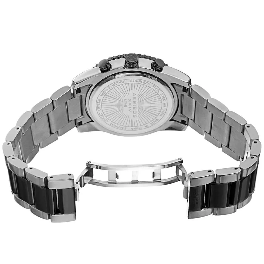 Akribos Xxiv Quartz Black Dial Two-tone Men's Watch AK1099TTB