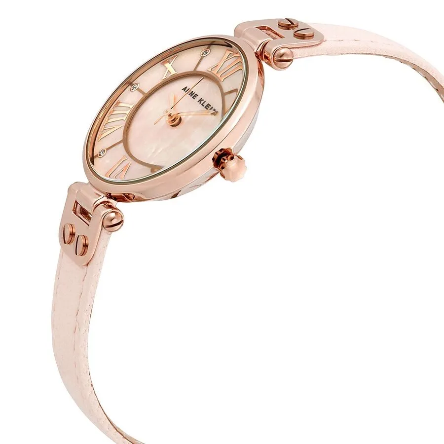 Anne Klein Crystal Pink Mother of Pearl Dial Ladies Watch AK/J2718RGPK