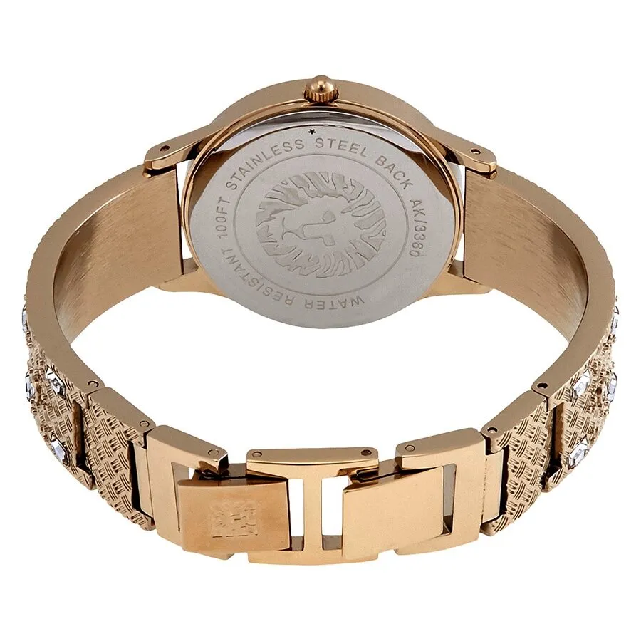 Anne Klein Mother of Pearl Crystal Dial Ladies Watch 3360MPGB