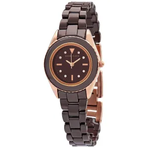 Anne Klein Quartz Crystal Brown Dial Ladies Watch AK/3164BNRG