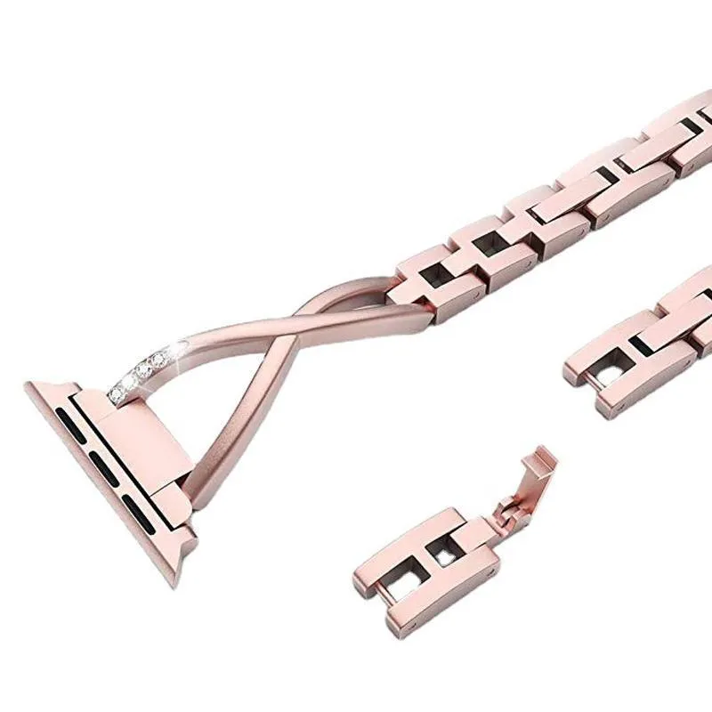 Apple Watch Series 6 5 4 3 2 SE Bling Stainless Steel Bracelet iWatch Band Strap 38/40/41mm