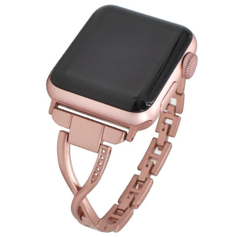 Apple Watch Series 6 5 4 3 2 SE Bling Stainless Steel Bracelet iWatch Band Strap 38/40/41mm