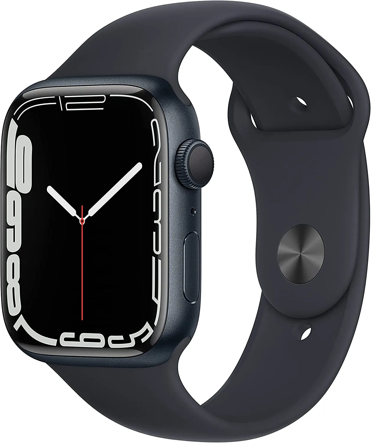 Apple Watch Series 7 [GPS 41mm] Smart Watch w/ Midnight Aluminum Case with Midnight Sport Band. Fitness Tracker, Blood Oxygen & ECG Apps, Always-On Retina Display, Water Resistant