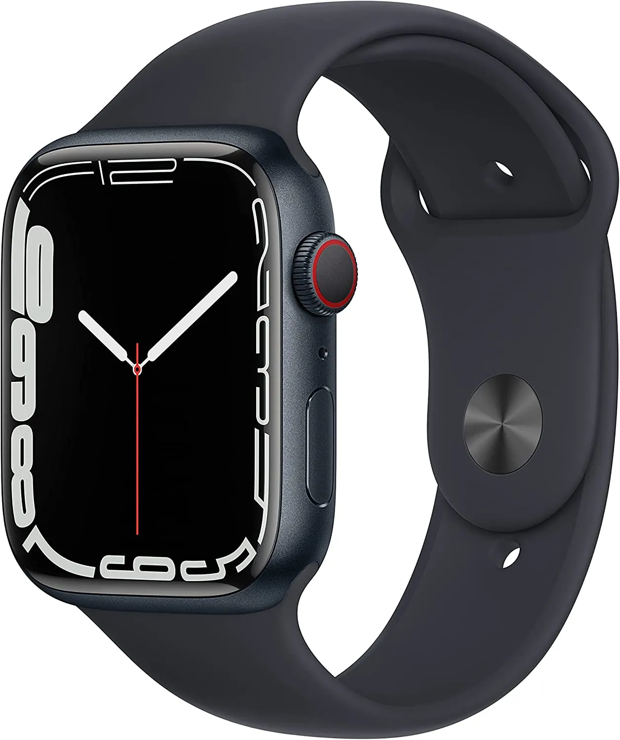 Apple Watch Series 7 [GPS 41mm] Smart Watch w/ Midnight Aluminum Case with Midnight Sport Band. Fitness Tracker, Blood Oxygen & ECG Apps, Always-On Retina Display, Water Resistant