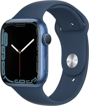 Apple Watch Series 7 [GPS 41mm] Smart Watch w/ Midnight Aluminum Case with Midnight Sport Band. Fitness Tracker, Blood Oxygen & ECG Apps, Always-On Retina Display, Water Resistant