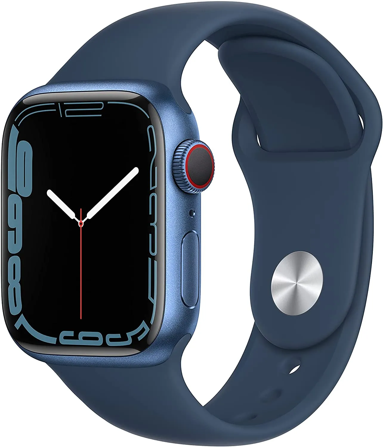 Apple Watch Series 7 [GPS 41mm] Smart Watch w/ Midnight Aluminum Case with Midnight Sport Band. Fitness Tracker, Blood Oxygen & ECG Apps, Always-On Retina Display, Water Resistant