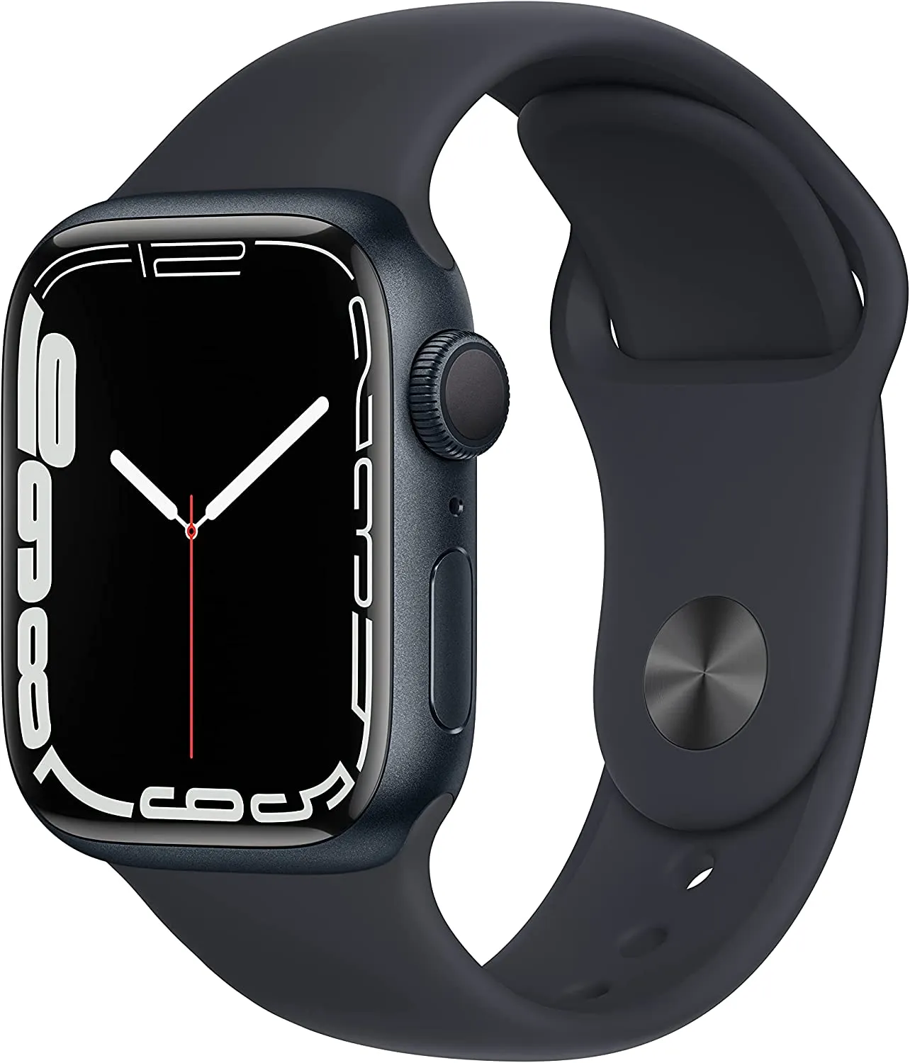 Apple Watch Series 7 [GPS 41mm] Smart Watch w/ Midnight Aluminum Case with Midnight Sport Band. Fitness Tracker, Blood Oxygen & ECG Apps, Always-On Retina Display, Water Resistant