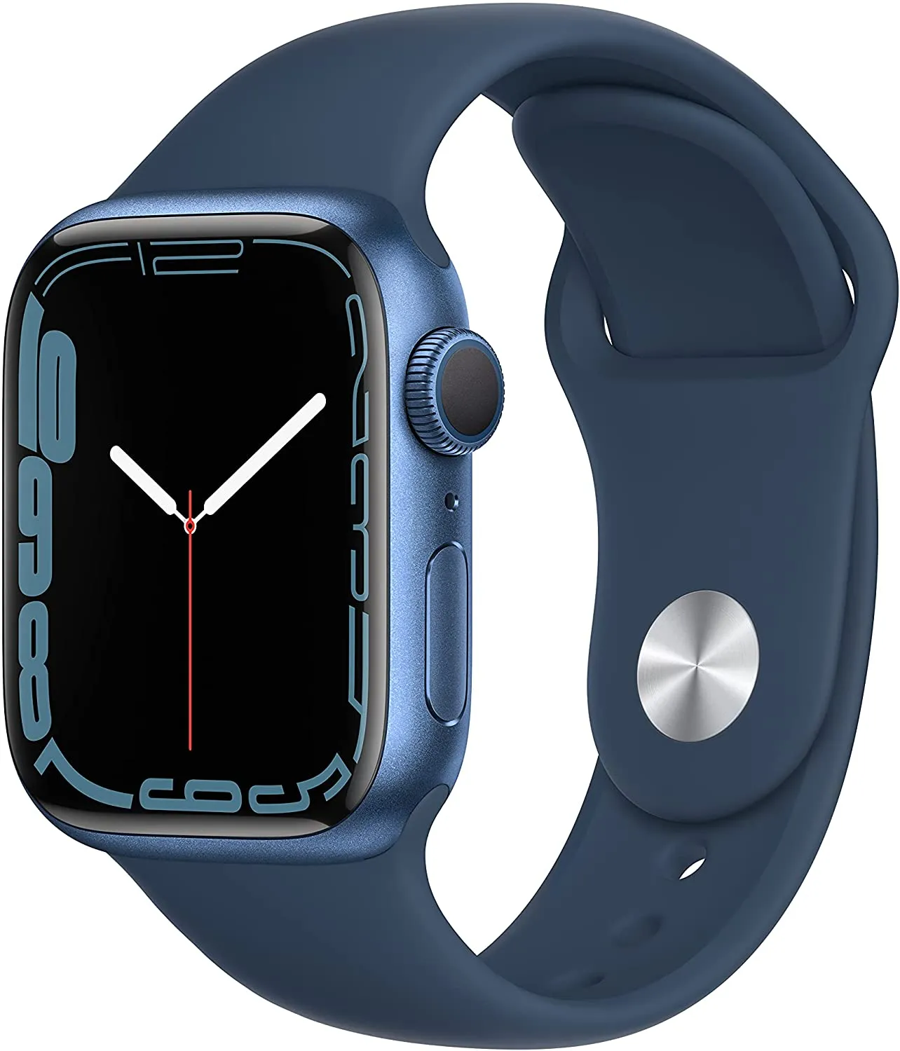 Apple Watch Series 7 [GPS 41mm] Smart Watch w/ Midnight Aluminum Case with Midnight Sport Band. Fitness Tracker, Blood Oxygen & ECG Apps, Always-On Retina Display, Water Resistant