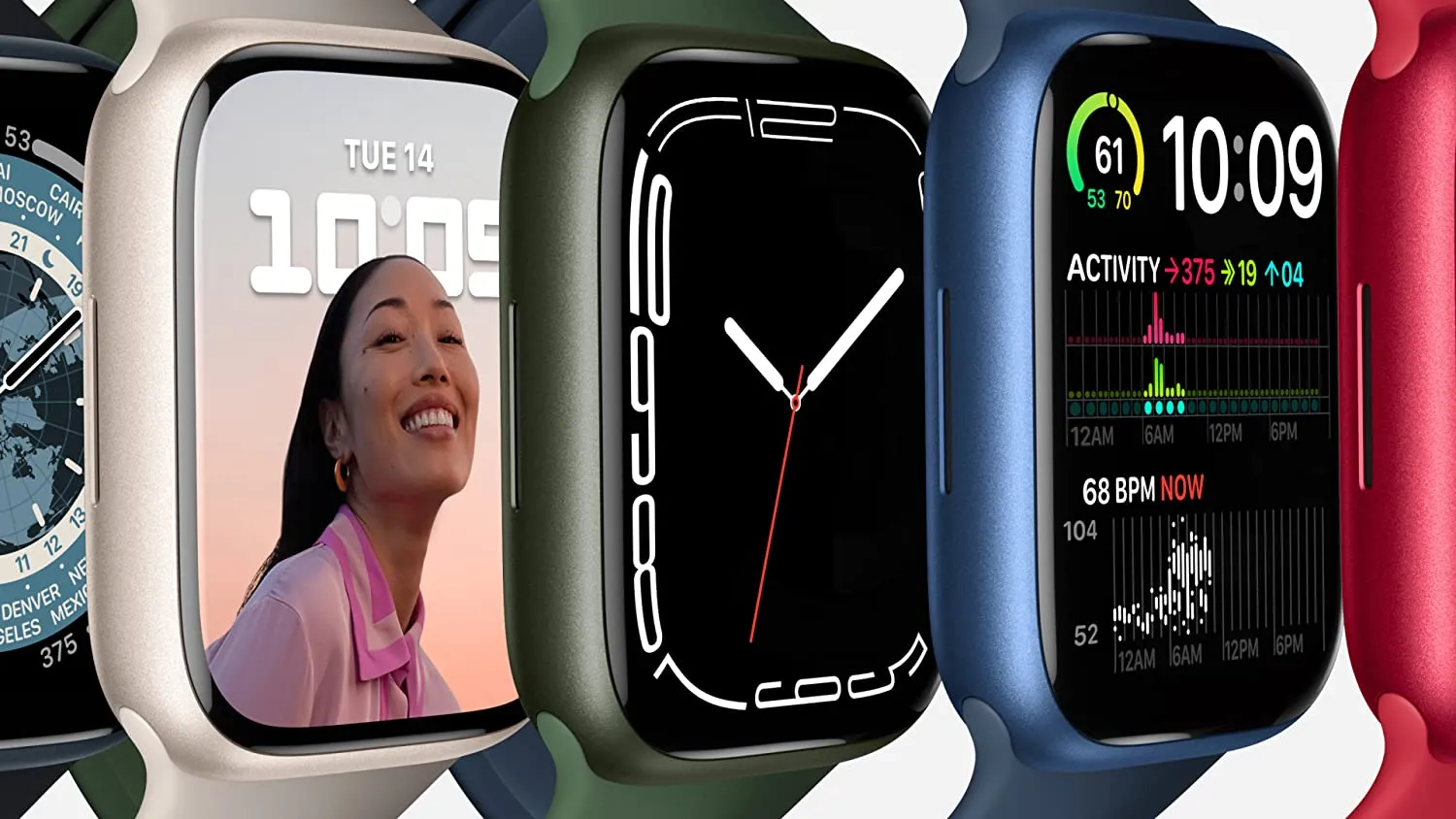 Apple Watch Series 7 [GPS 41mm] Smart Watch w/ Midnight Aluminum Case with Midnight Sport Band. Fitness Tracker, Blood Oxygen & ECG Apps, Always-On Retina Display, Water Resistant